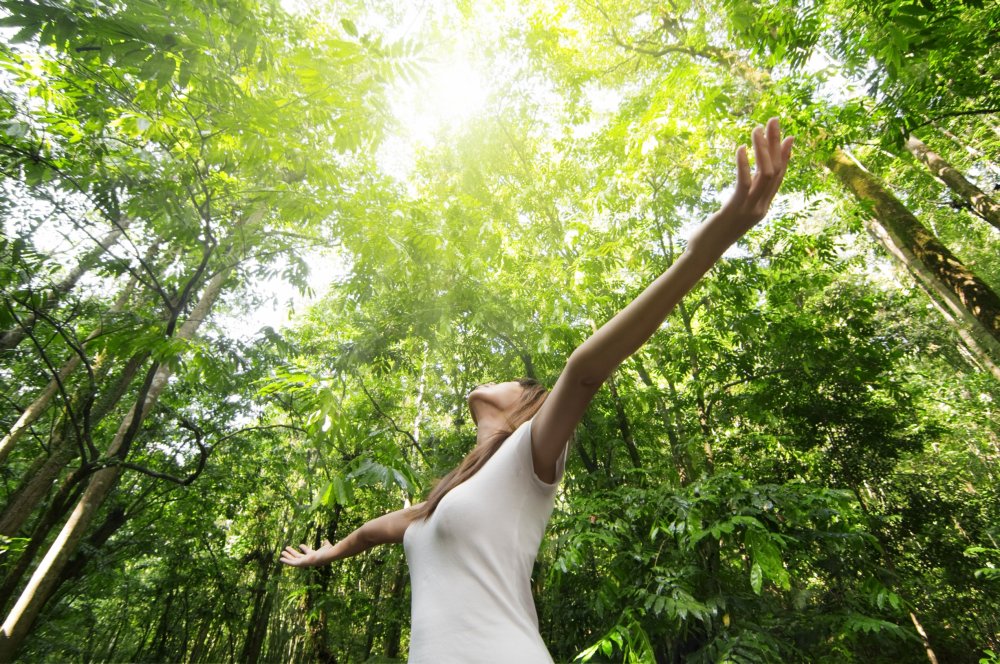 femme nature fôret