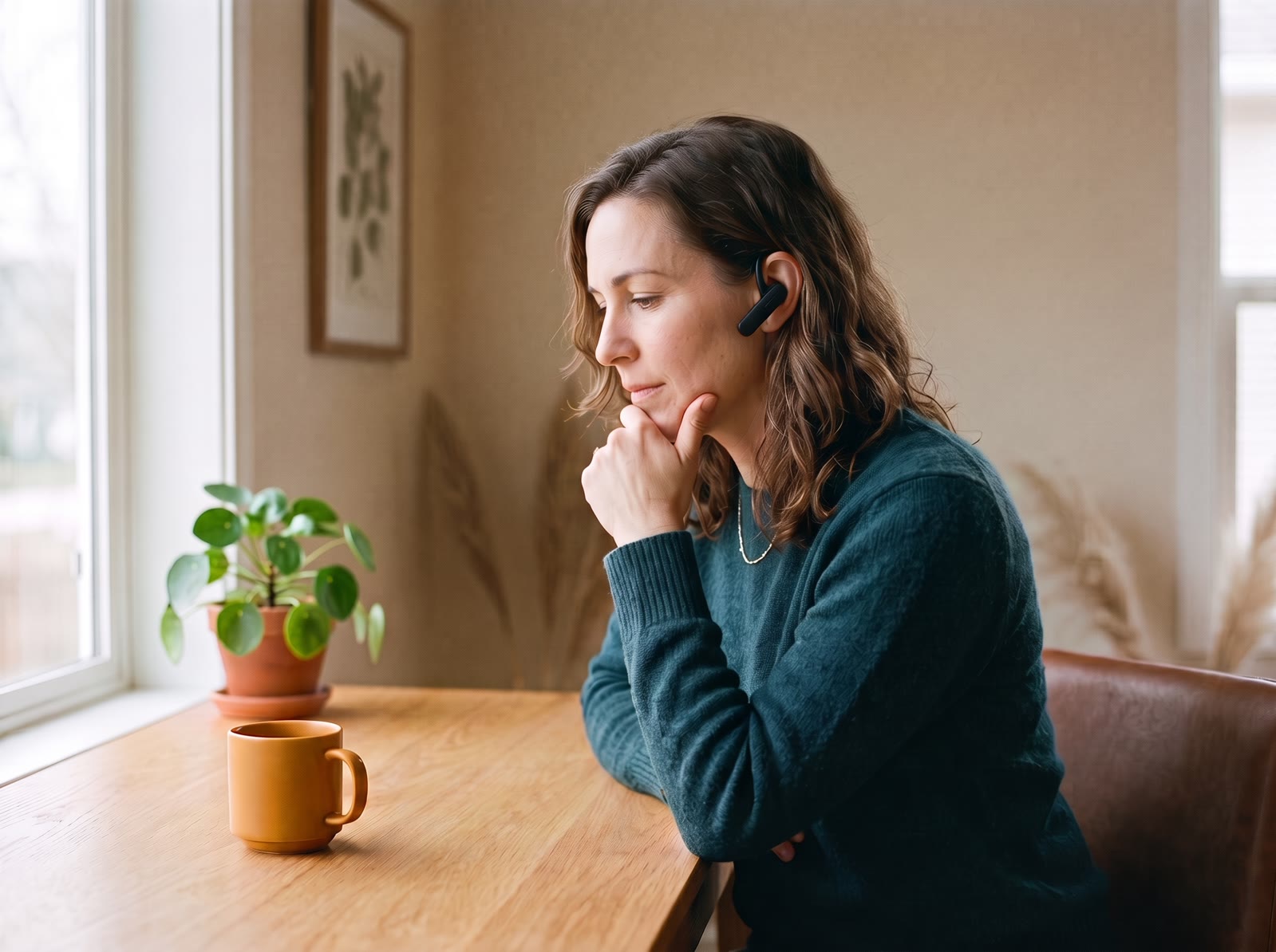 Écoutante SOS Dépression pendant un appel téléphonique